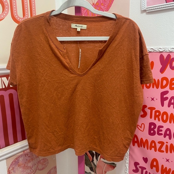 NWT Madewell Orange Crop Relaxed T-Shirt - Picture 1 of 4